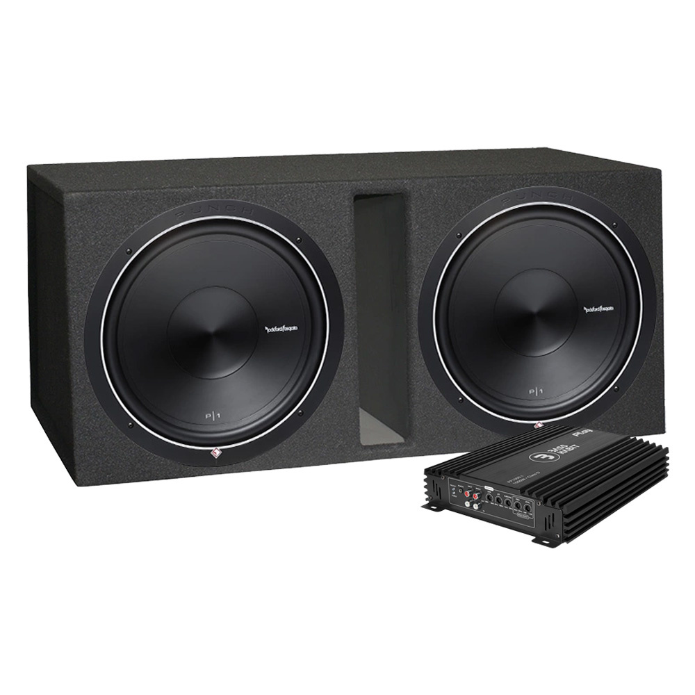 Rockford Fosgate P1S415 2x15 & Play Power 1000.1, baspaketti