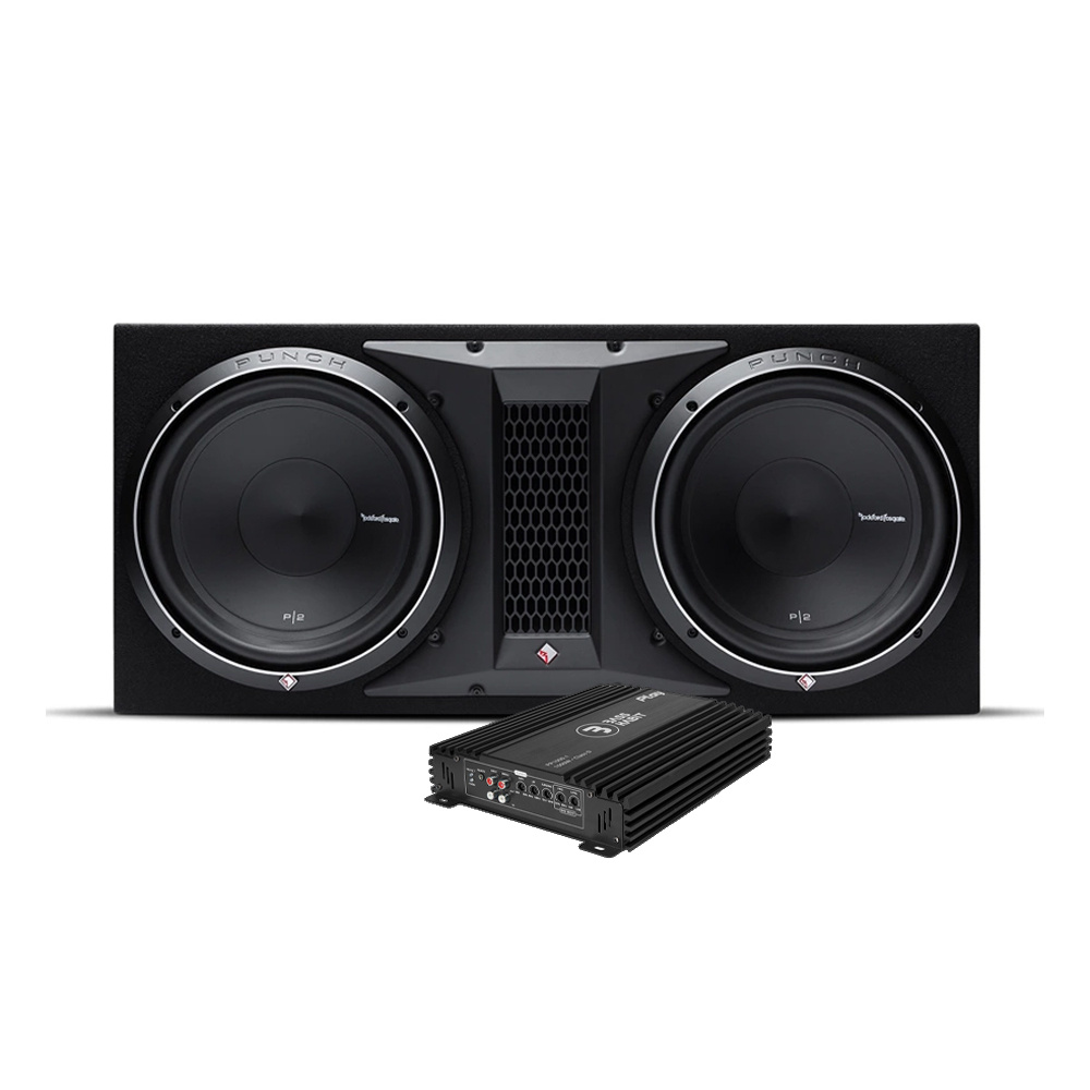 Rockford Fosgate P2-2X12 & Bass Habit Play Power 1000.1 (gen. 2), bassopaketti
