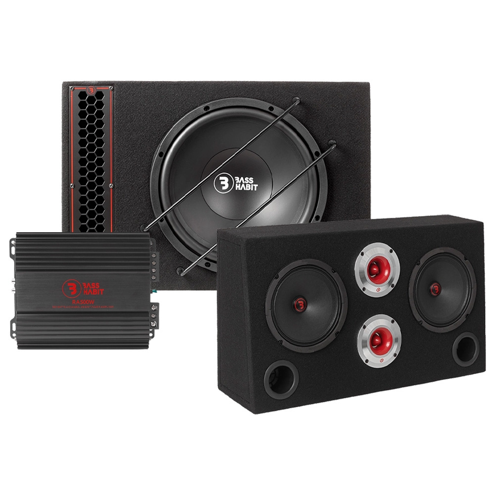 Bass Habit PL112A SRE62:lla ja vahvistimella, raggaripaketti