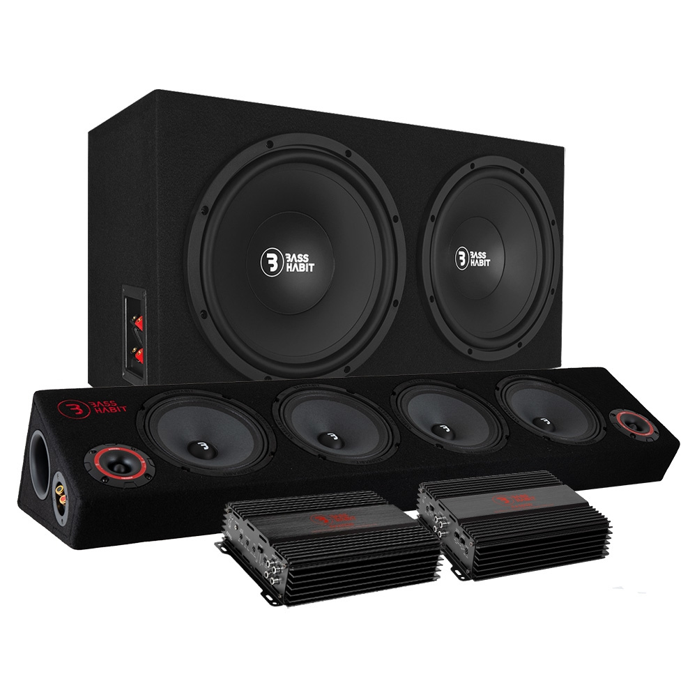 Bass Habit PL212 raggaripaketti SPL84:llä ja vahvistimella