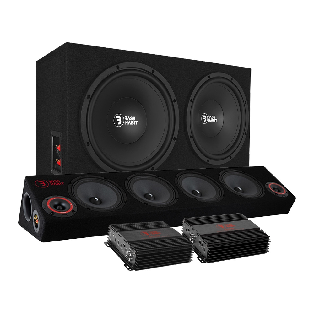 Bass Habit PL212 SPL64:n ja vahvistimen kanssa, raggaripaketti