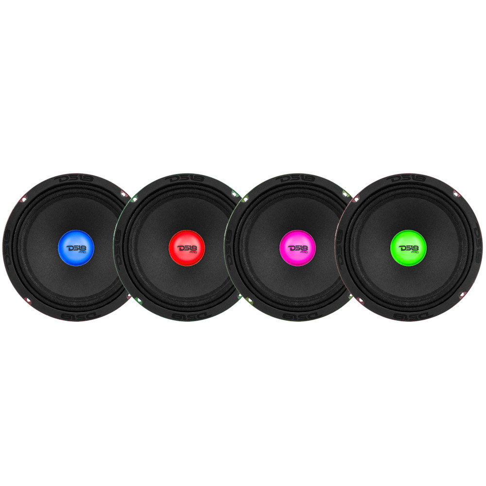 4-pack DS18 PRO-X8.4RGBCAP, 8 tuuman midbassokaiutin RGB LED-valaistuksella