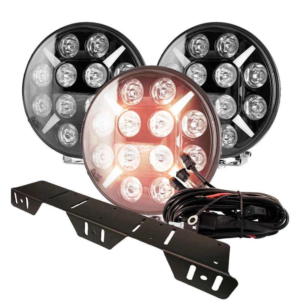 NIZLED Lisävalosarja 3-pack R120DRL, 120W, kiinnikkeellä ja johtosarjalla