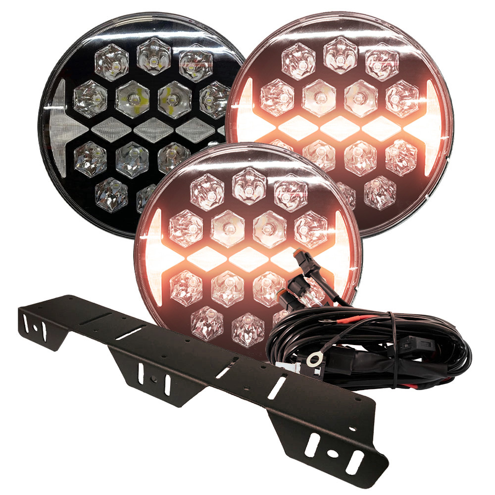 NIZLED Lisävalopaketti 3-pack R140DRL, 140W kiinnikkeellä ja johtosarjalla