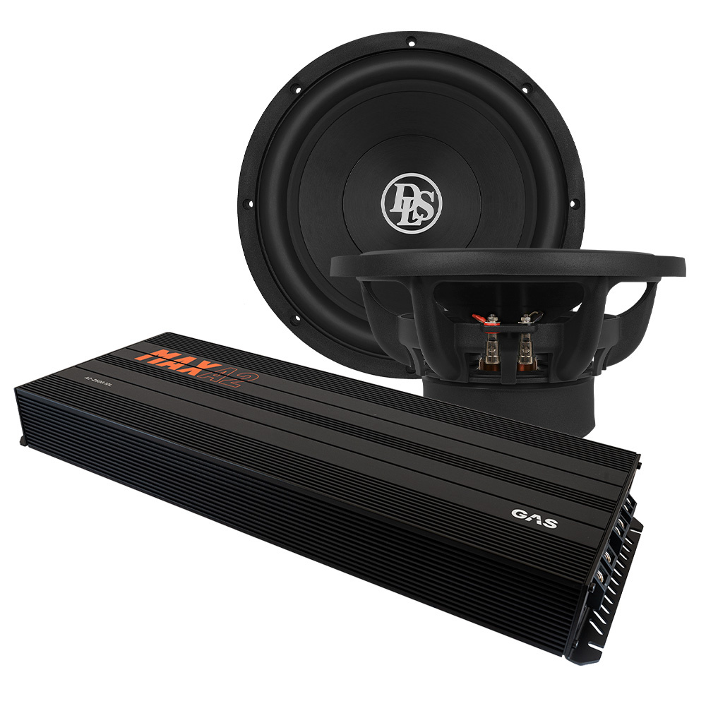 2-pakkaus DLS Reference RCW12.D2 & GAS MAX A2-2500.1DL, bassarja