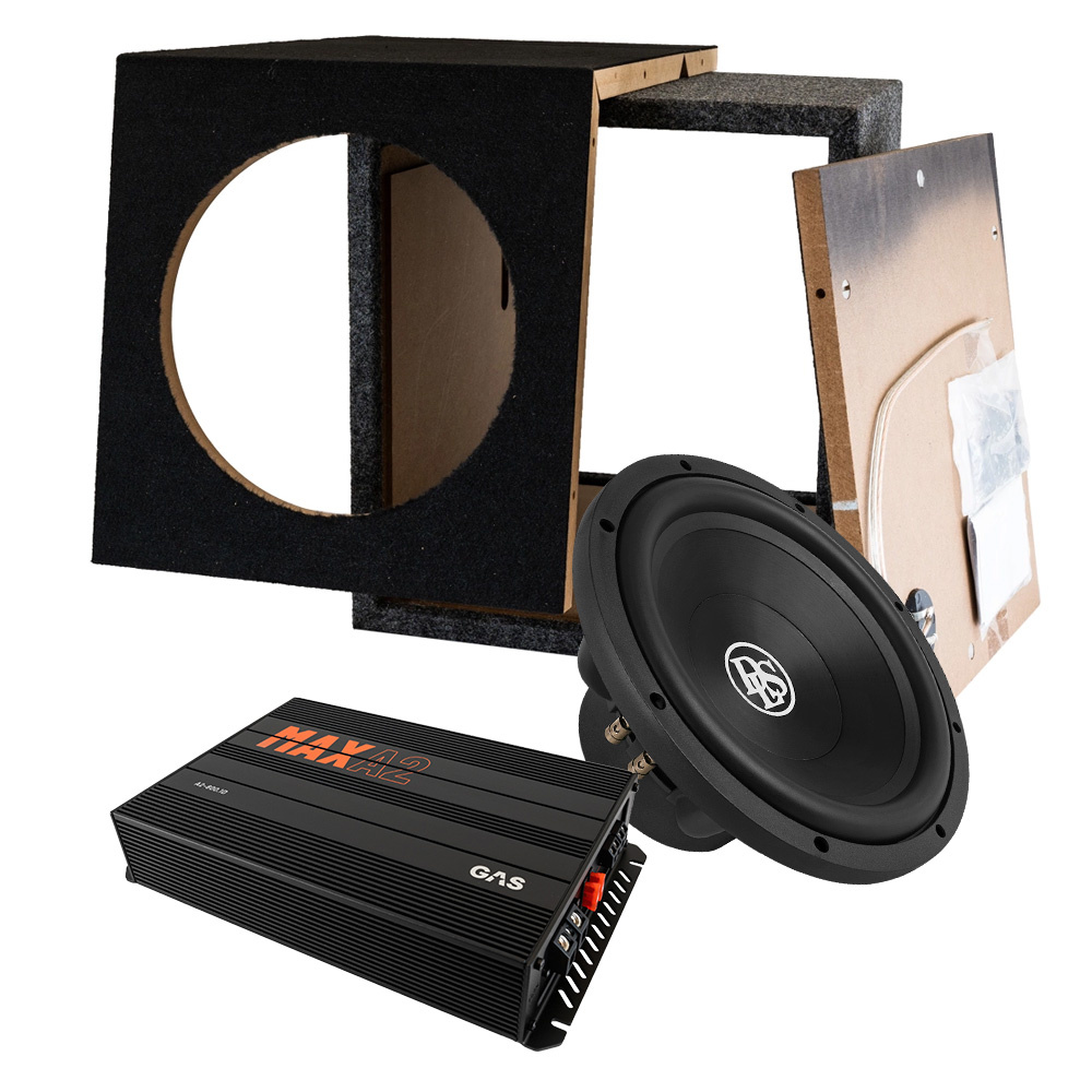 DLS Reference RCW12.D2 laatikossa GAS MAX A2-800.1D, bassopaketti rakennussarjassa