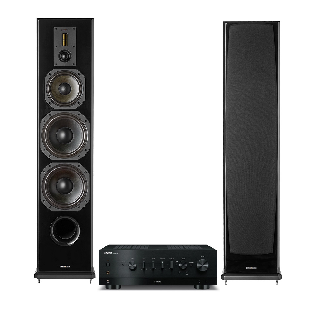 Yamaha R-N800A stereopaketti Dynavoice Definition DF-8II mustana