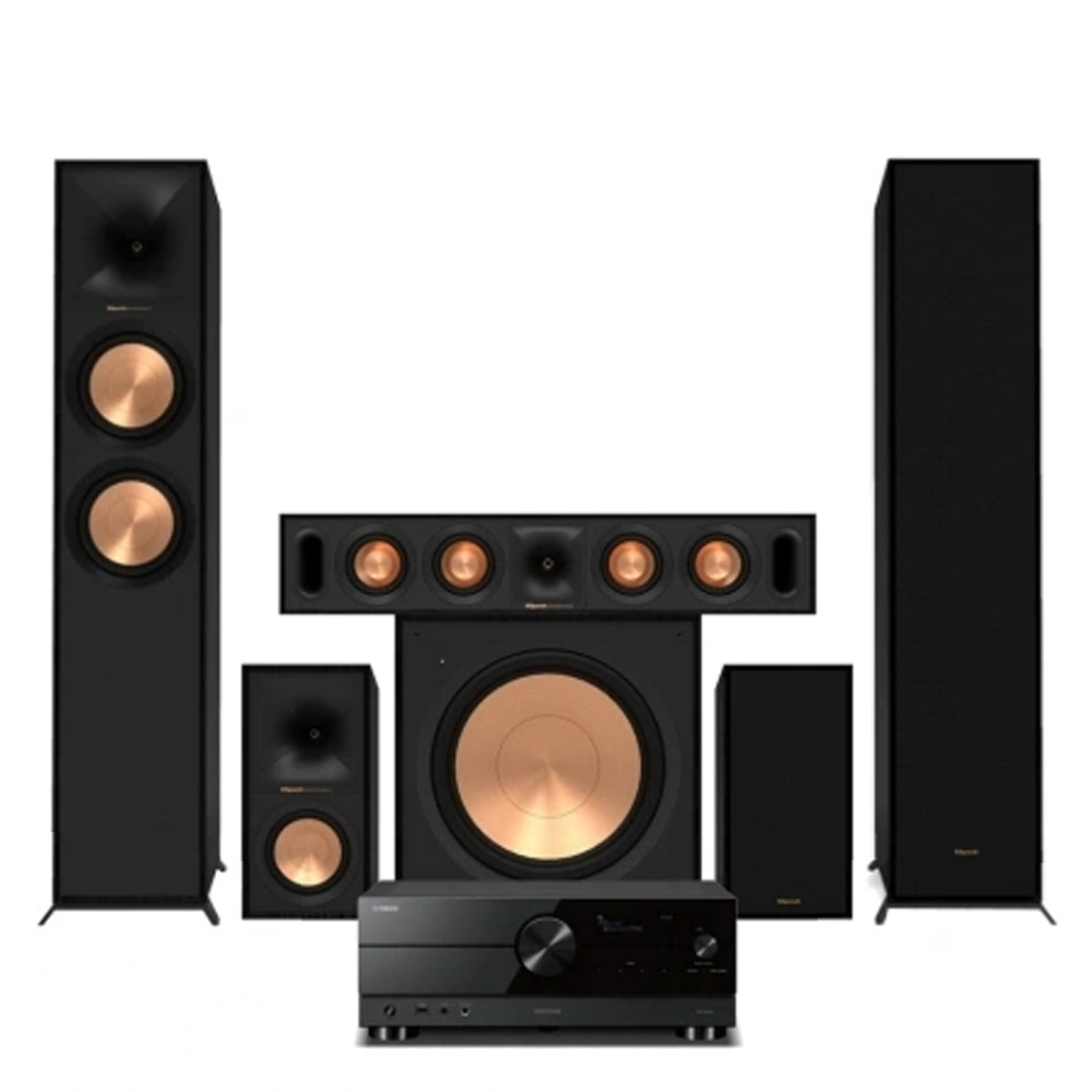 Yamaha RX-A2A Klipsch Reference -kaiuttimilla, 5.1 kotiteatteripaketti