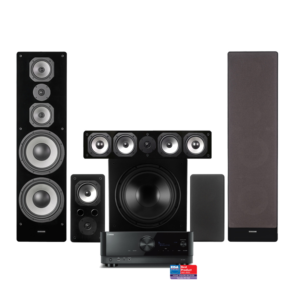Yamaha RX-V6A & Dynavoice Challenger M-105 5.1 kotiteatteripaketti, musta