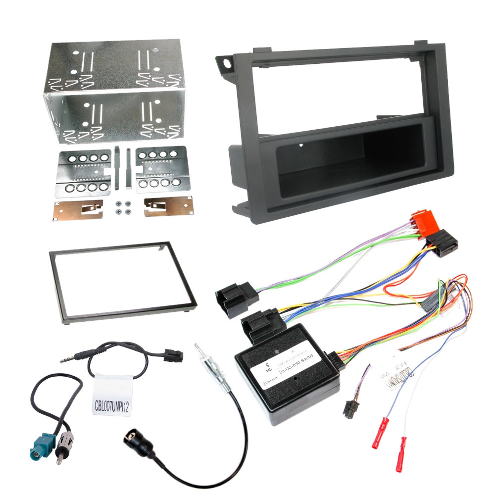 Installationskit 1/2-DIN till Saab 9-3 NG 2007-2015 (Premium 70-ljudpaket)