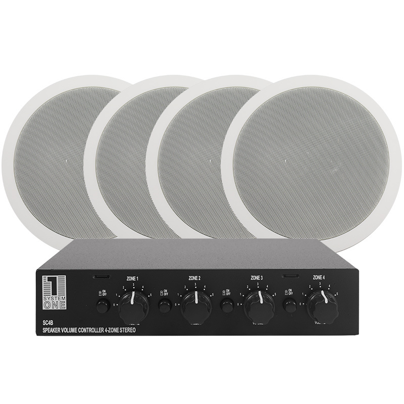 2 par System One IC820 högtalare & högtalarväxel SC4B