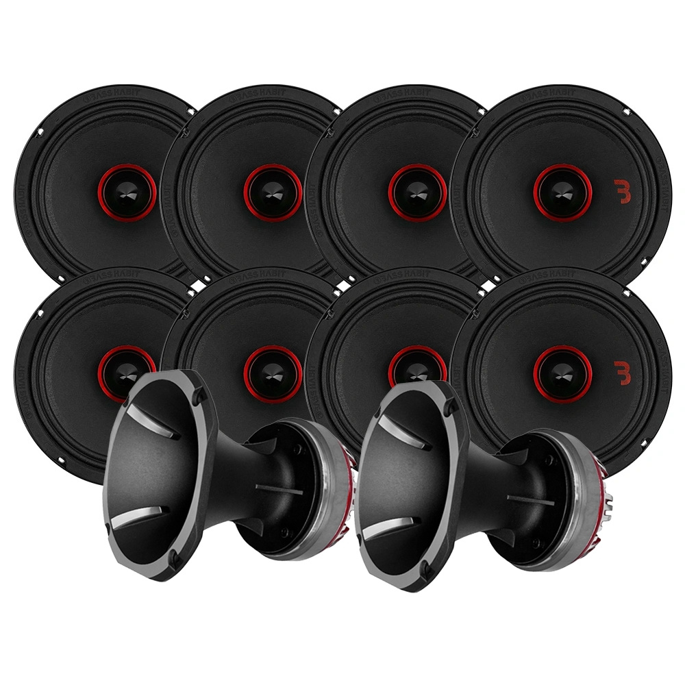 8-pack Bass Habit SE2200M kahdella SE50HTH:lla, SPL-paketti suuri
