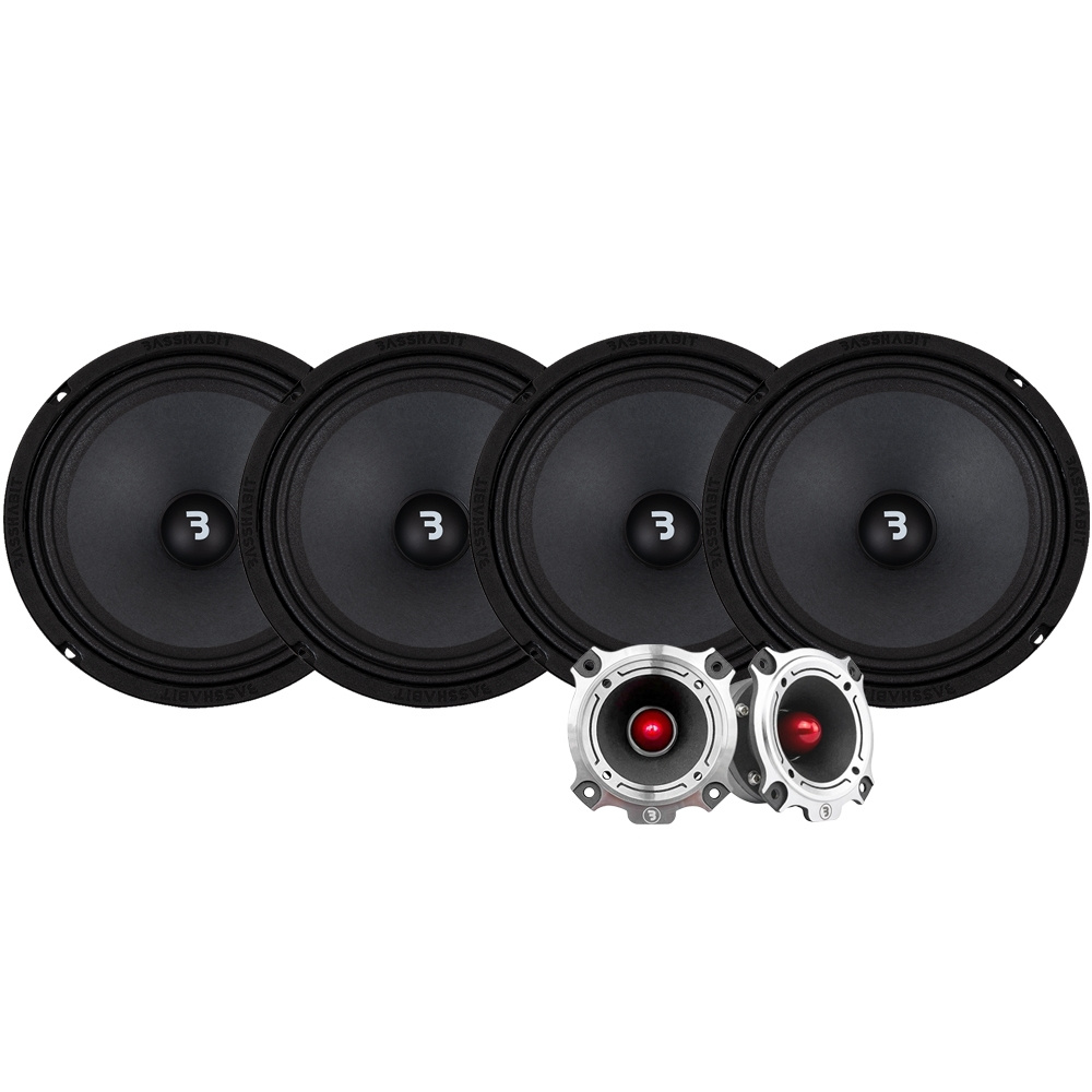 4-pack Bass Habit SP200M SP25HT:n kanssa, SPL-paketti