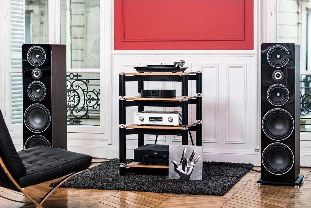Norstone Spider 4 Hifi-rack, bamboo