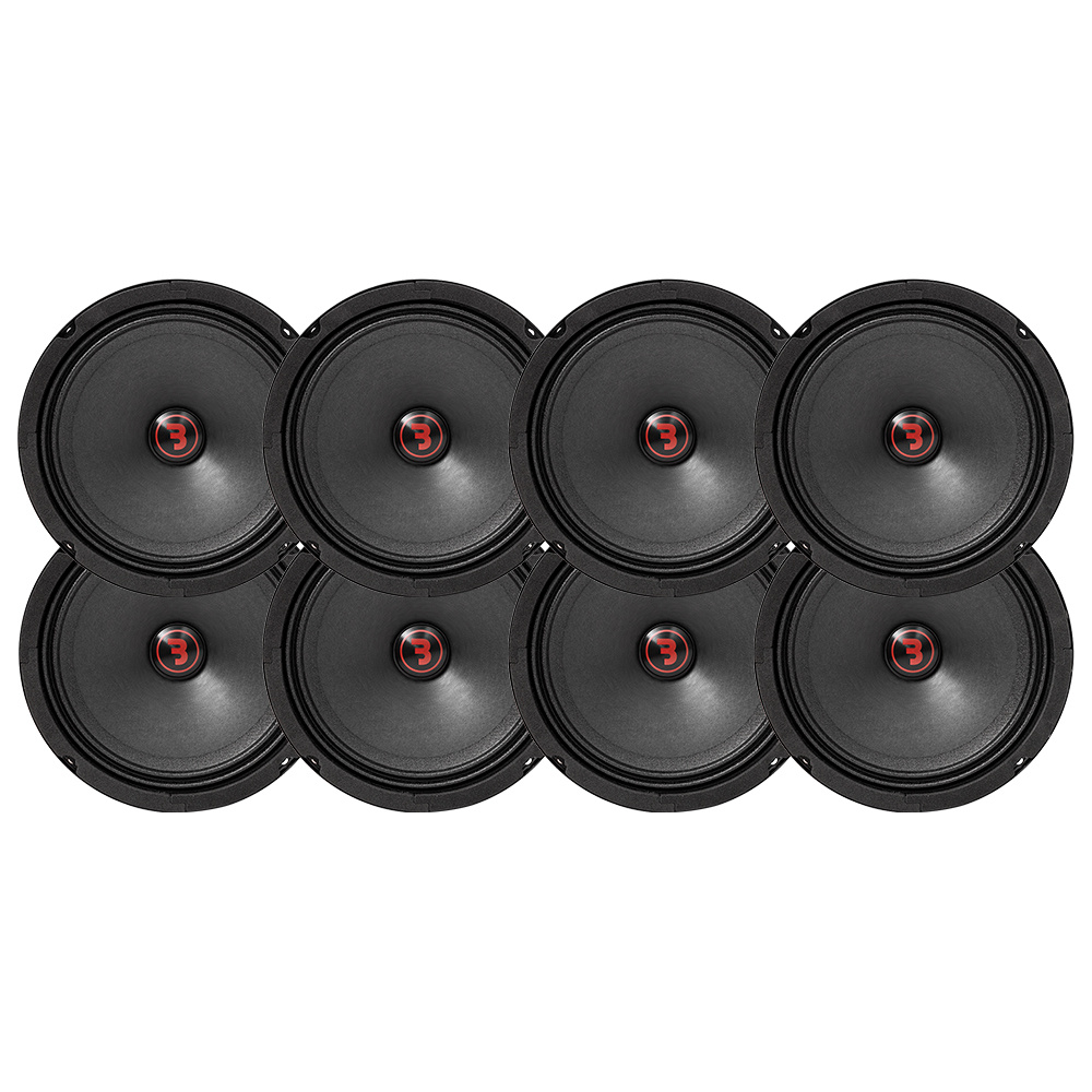 8-pakkaus Bass Habit Rebel SR165M, 6,5 tuuman keski-bassot