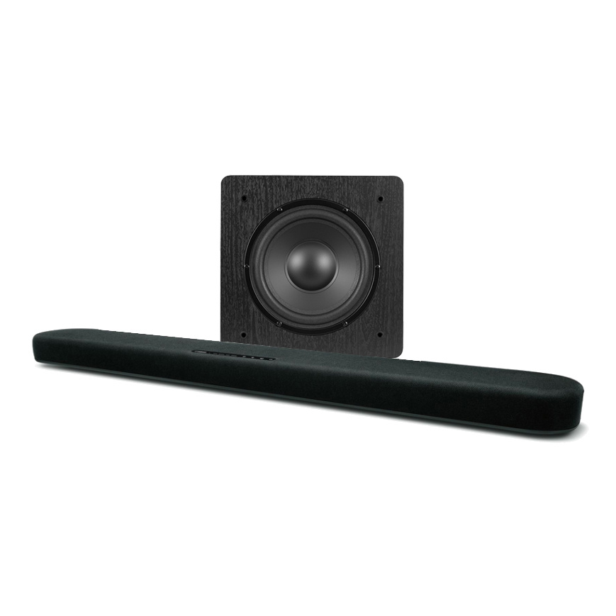 Yamaha SR-B20 & Dynavoice Challenger Sub 8 soundbarpaketti, musta