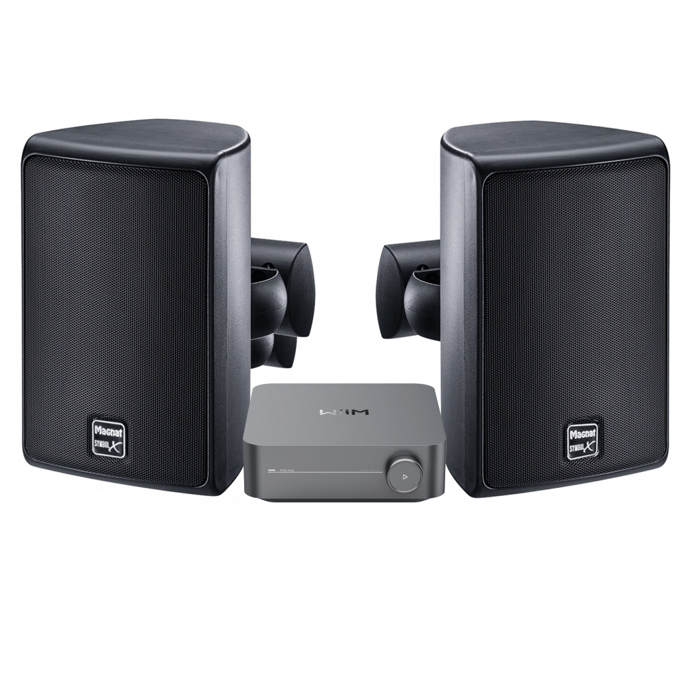 WiiM Amp & Magnat Symbol X-160 Ulkoäänet Mustat