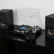 Dayton Audio TT-1BTB Klipsch R-50PM:n kanssa, vinyylipaketti Dayton Audio TT-1BTB Klipsch R-50PM:n kanssa, vinyylipaketti