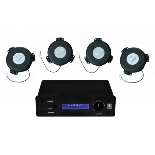 System One A50BT & 4 st Dayton Audio TT25-8, basshaker-paket