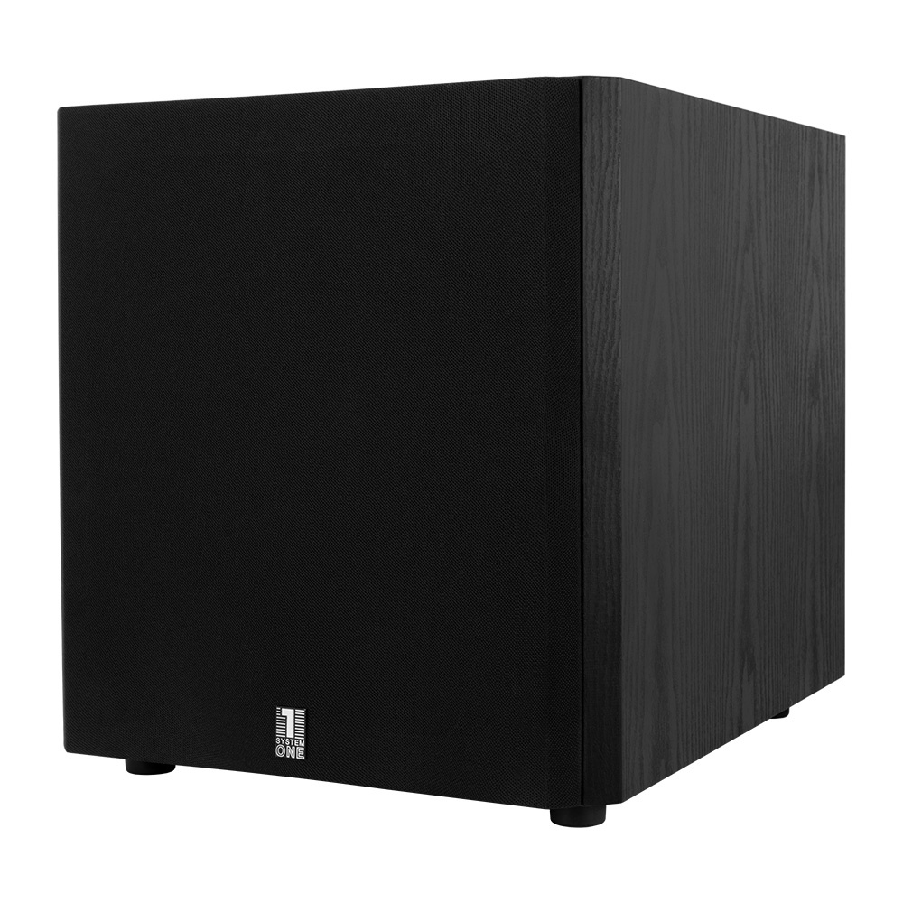 System One W120 aktiivinen subwoofer, musta + subwooferkaapeli