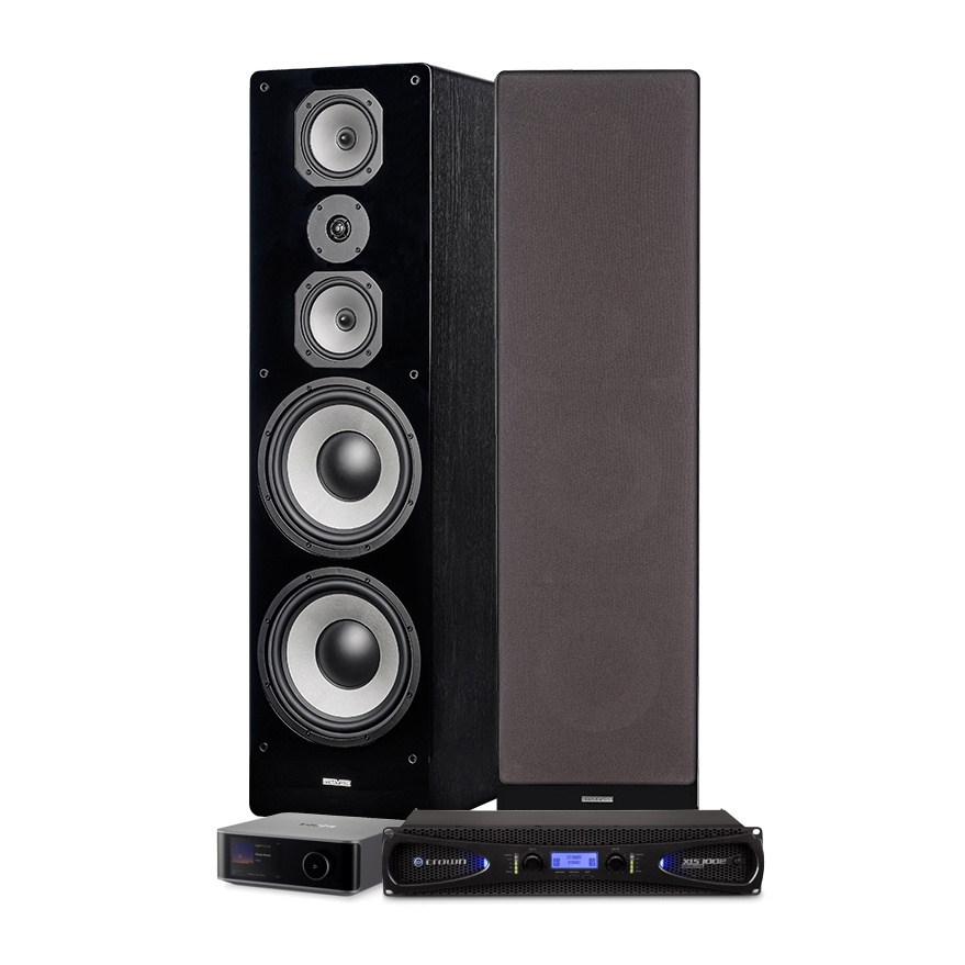 Crown XLS-1002 Wiim Ultran ja Dynavoice Challenger M-105:n kanssa, stereopaketti