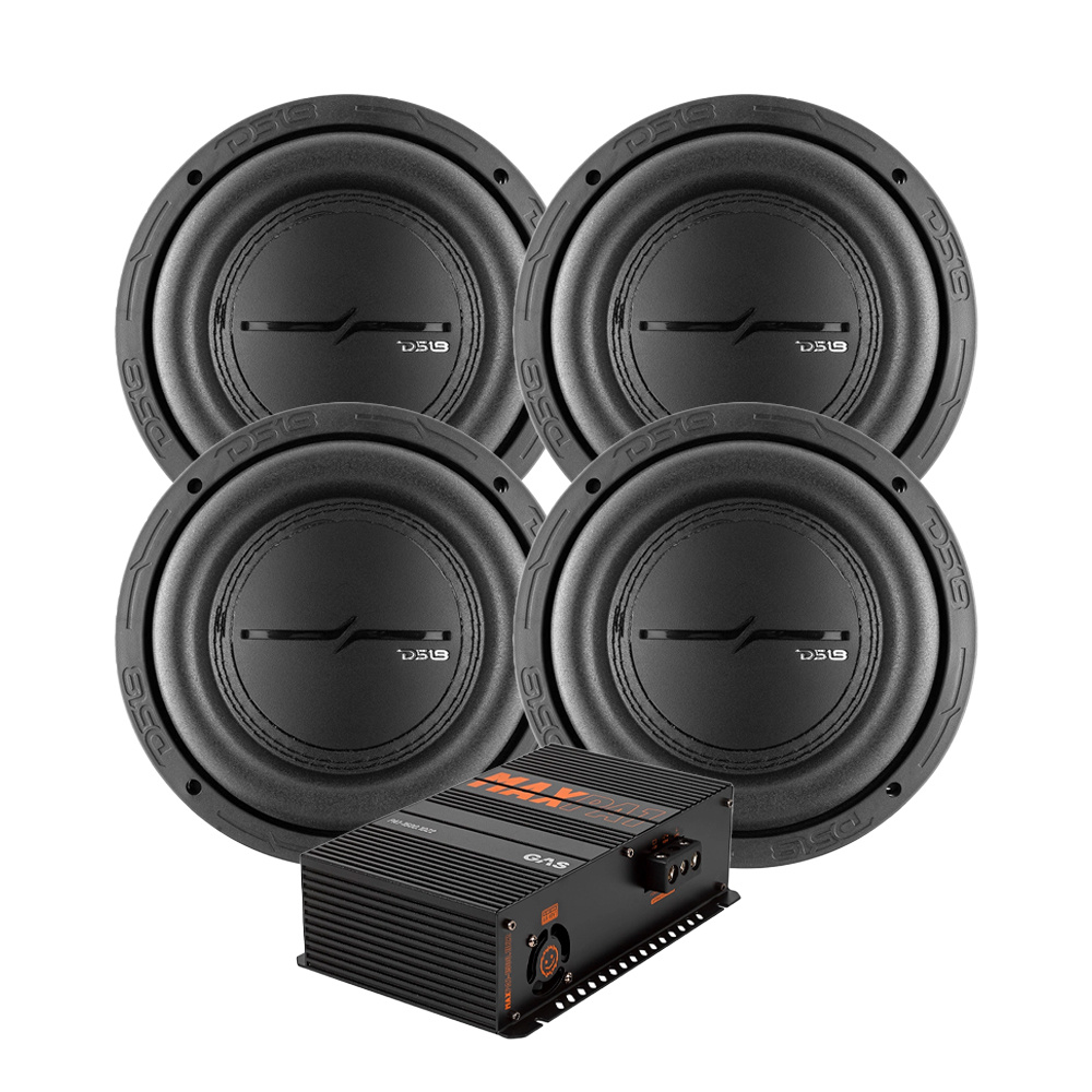 4-pack DS18 ZXI6.4D & GAS MAX PA1-1500.1DZ2, bassarja